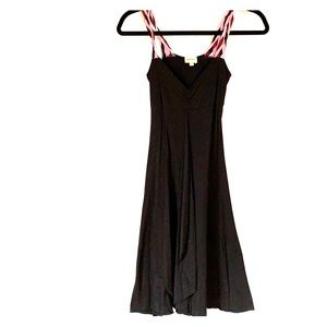 Ella Moss Black Braided Strap Midi Dress Size: S